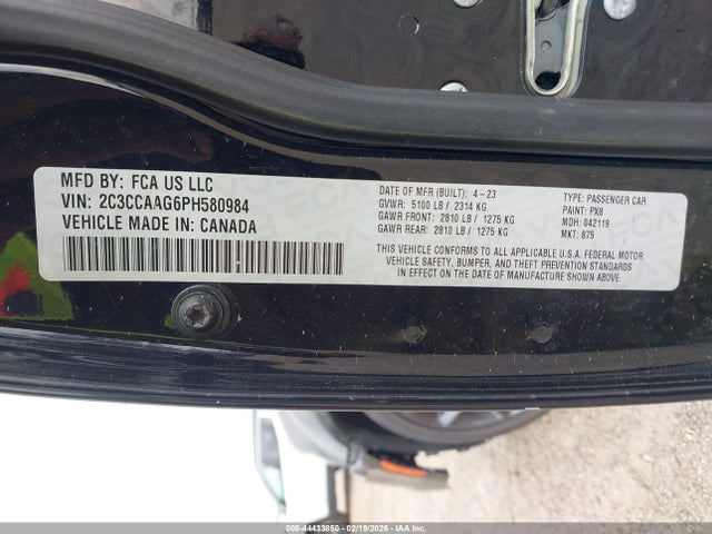 Продаж на аукціоні авто 2023 Chrysler 300 Touring, vin: 2C3CCAAG6PH580984, номер лоту: 44433850