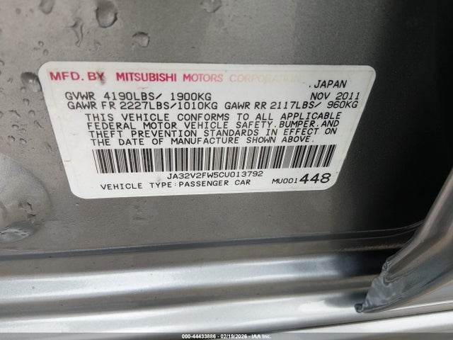 2012 MITSUBISHI LANCER JA32V2FW5CU013792 Photo 8