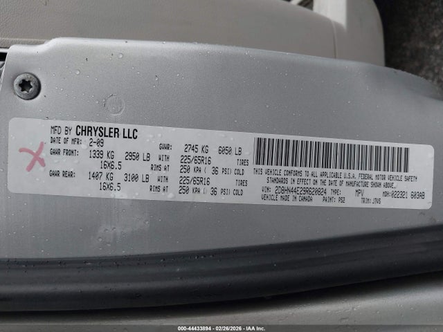 Aukcja sprzedaży 2009 Dodge Grand Caravan Se, vin: 2D8HN44E29R620824, numer aukcji: 44433894