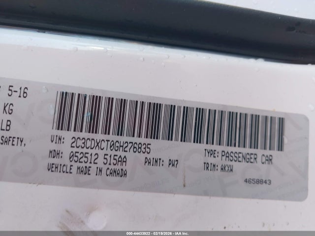 2C3CDXCT0GH276835 Dodge CHARGER R/T