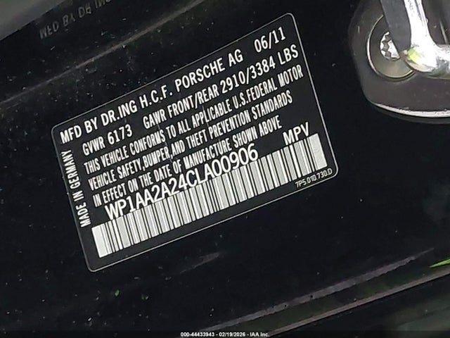 2012 PORSCHE CAYENNE WP1AA2A24CLA00906 Photo 8