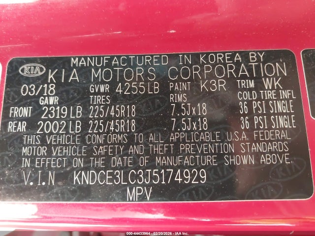KIA Niro Touring 2018 KNDCE3LC3J5174929 Image 9