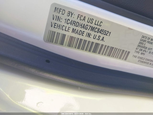 2021 DODGE DURANGO 1C4RDHAG7MC845521 Photo 8