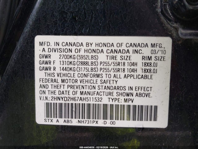 2010 ACURA MDX 2HNYD2H67AH511532 Photo 8
