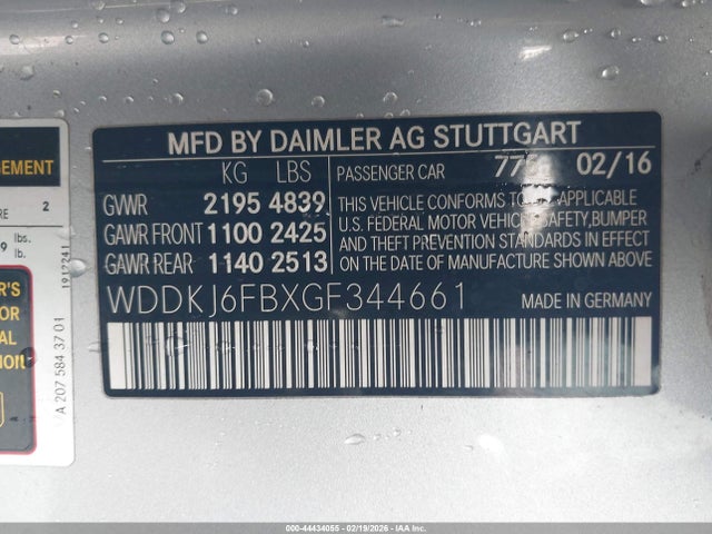 WDDKJ6FBXGF344661 Mercedes-Benz E 400