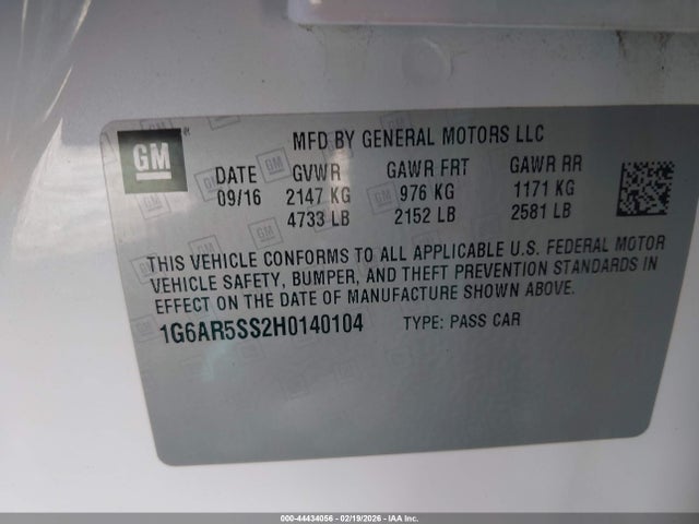 2017 CADILLAC CTS 1G6AR5SS2H0140104 Photo 8