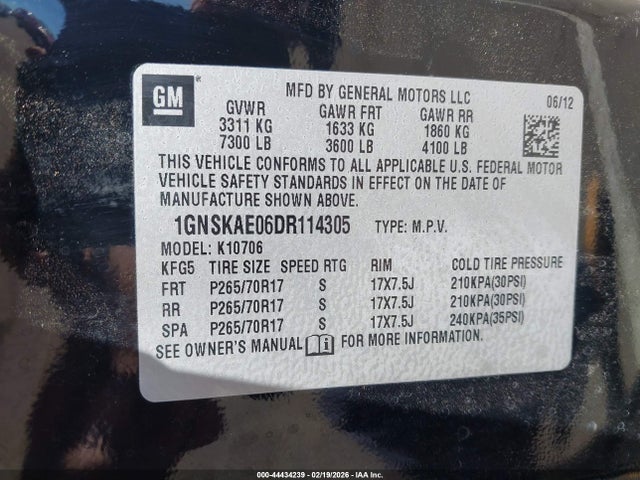 2013 CHEVROLET TAHOE 1GNSKAE06DR114305 Photo 8