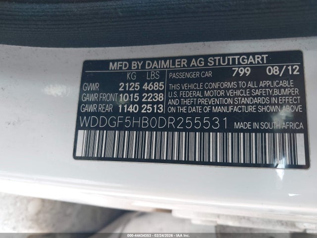 Продаж на аукціоні авто 2013 Mercedes-benz C 350 Sport, vin: WDDGF5HB0DR255531, номер лоту: 44434353