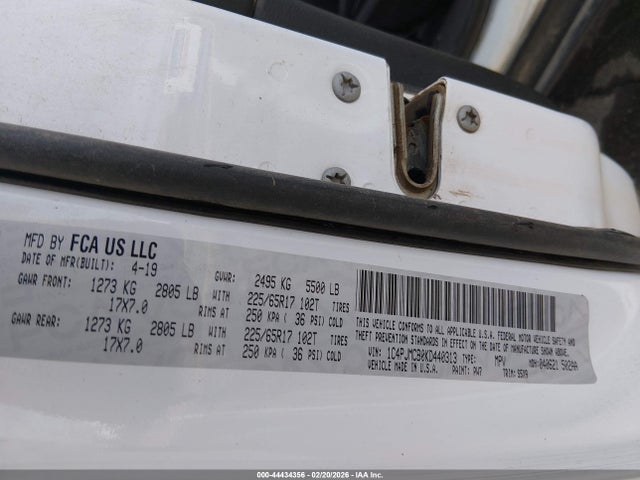 Jeep Cherokee Latitude 4x4 2019 1C4PJMCB0KD440313 Image 9