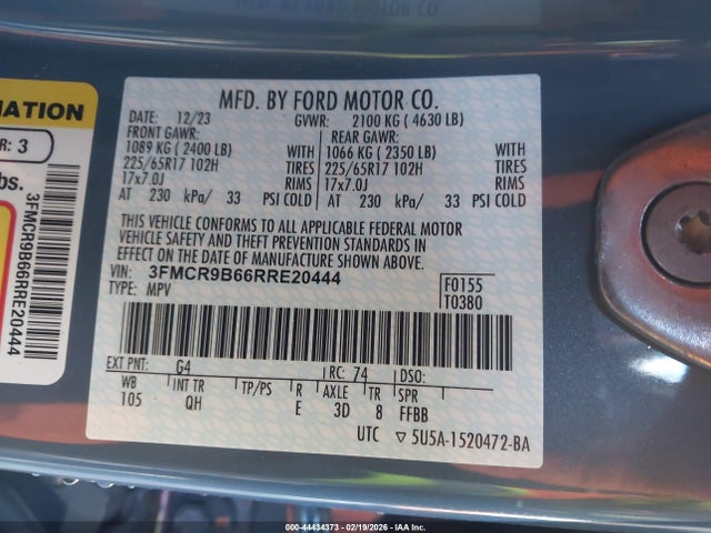 2024 FORD BRONCO SPORT 3FMCR9B66RRE20444 Photo 8