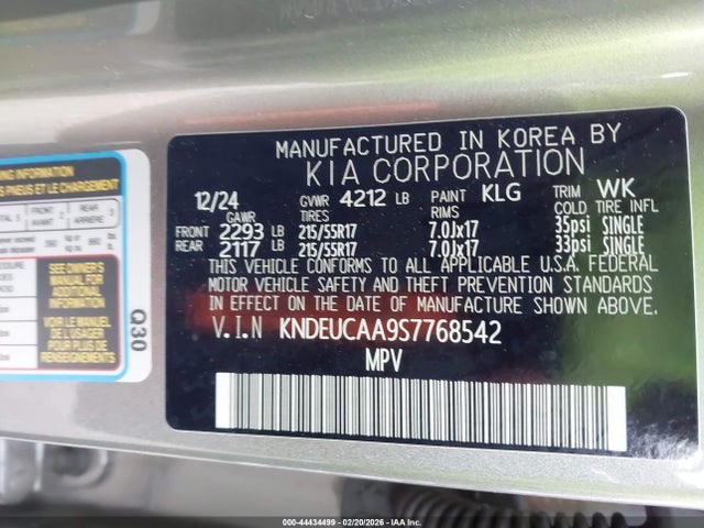 Auction sale of the 2025 Kia Seltos S, vin: KNDEUCAA9S7768542, lot number: 44434499