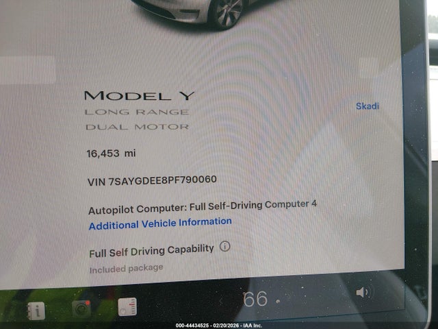 Продажа на аукционе авто 2023 Tesla Model Y, vin: 7SAYGDEE8PF790060, номер лота: 44434525