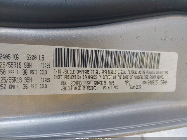 3C4PDCBB0FT684319 Dodge Journey Sxt