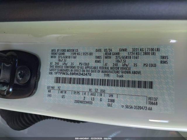 2024 FORD F-150 1FTFW3L59RKD42470 Photo 8