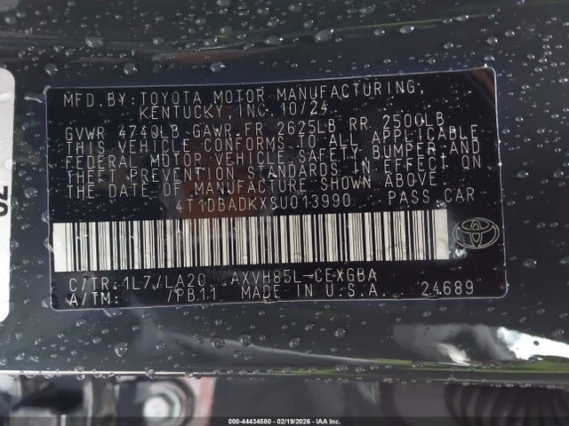 2025 TOYOTA CAMRY 4T1DBADKXSU013990 Photo 8