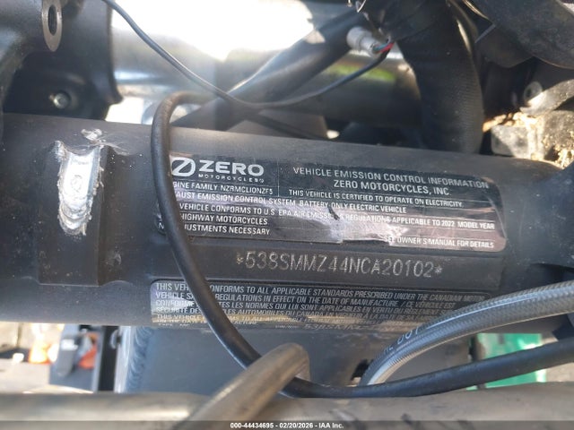 538SMMZ44NCA20102 Zero Motorcycles Inc S