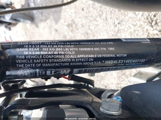 1HD4LE214EC437192 Harley-Davidson Xl883 Iron 883