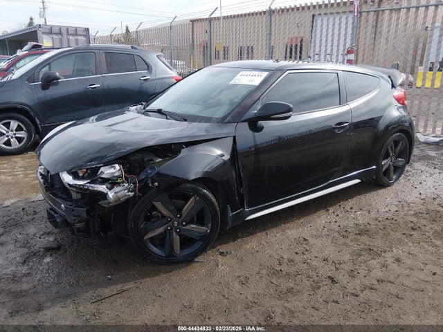 Hyundai Veloster Turbo W/black 2014 KMHTC6AEXEU198664 Image 2