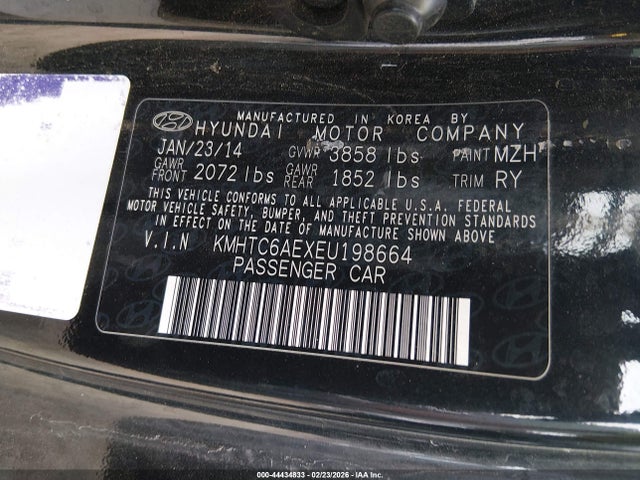 Hyundai Veloster Turbo W/black 2014 KMHTC6AEXEU198664 Image 9