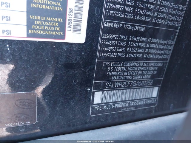 2016 LAND ROVER RANGE ROVER SPORT SALWR2EF7GA581258 Photo 8