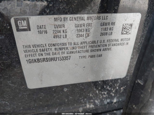 2017 CADILLAC CT6 1G6KB5RS9HU153357 Photo 8