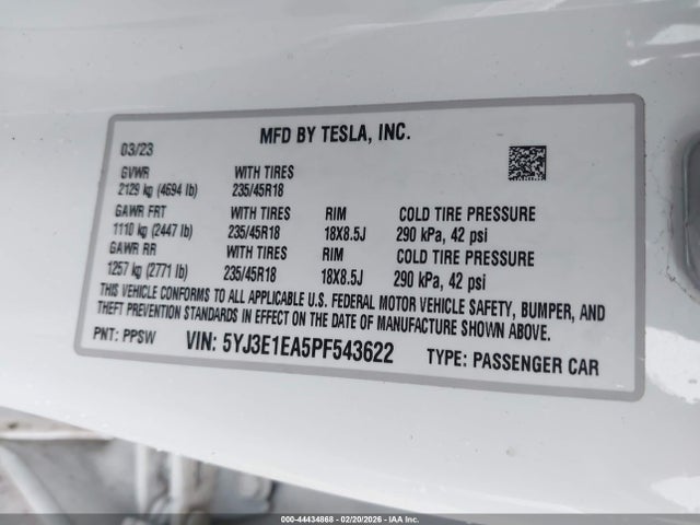 2023 TESLA MODEL 3 5YJ3E1EA5PF543622 Photo 8