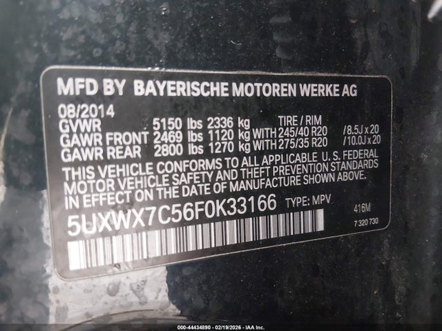 2015 BMW X3 5UXWX7C56F0K33166 Photo 8