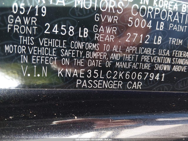 2019 KIA STINGER KNAE35LC2K6067941 Photo 8