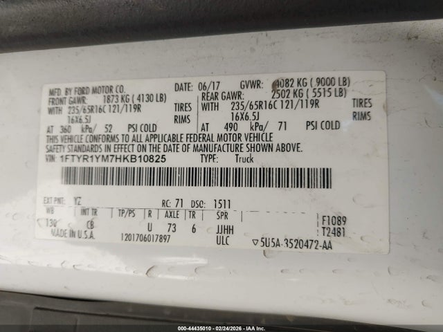 Ford Transit-250 2017 1FTYR1YM7HKB10825 Image 9