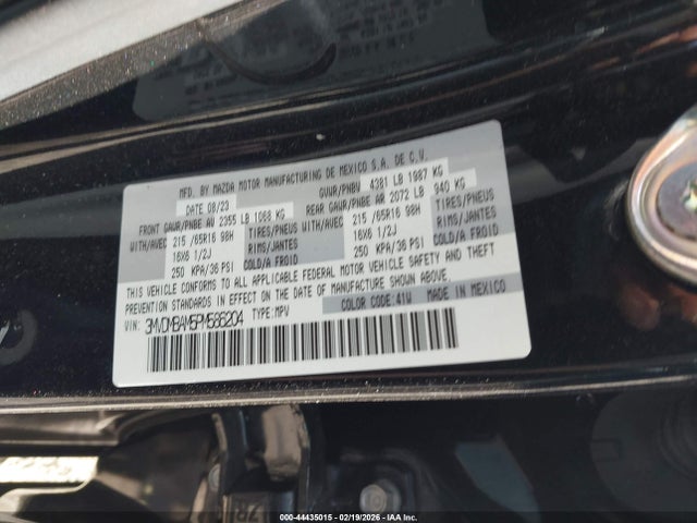 44435015 :رقم المزاد ، 3MVDMBAM5PM586204 vin ، 2023 Mazda Cx-30 2.5 S مزاد بيع