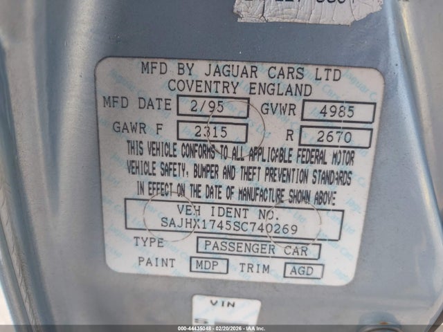 1995 JAGUAR XJ6 SAJHX1745SC740269 Photo 8