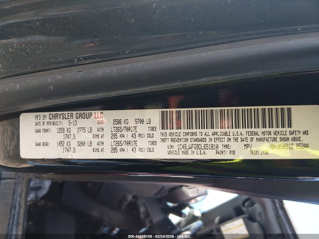 Aukcja sprzedaży 2013 Jeep Wrangler Unlimited Rubicon 10th Anniversary, vin: 1C4BJWFG9DL651810, numer aukcji: 44435109