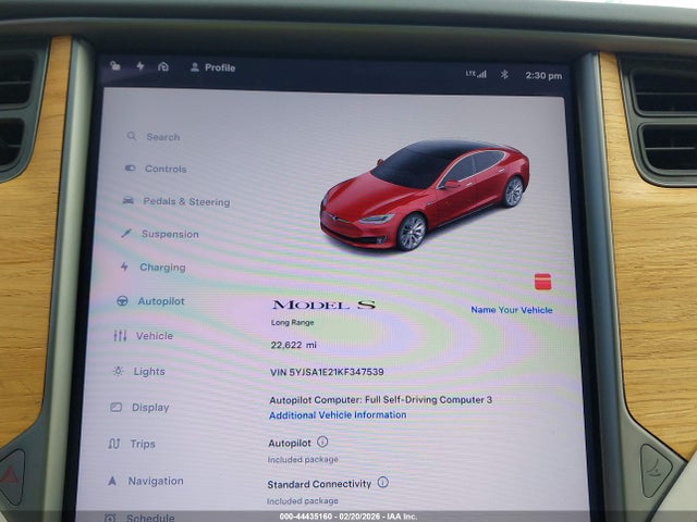 2019 TESLA MODEL S 5YJSA1E21KF347539 Photo 6