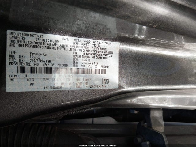 Ford FOCUS SE 2014 1FADP3F20EL199702 Image 9