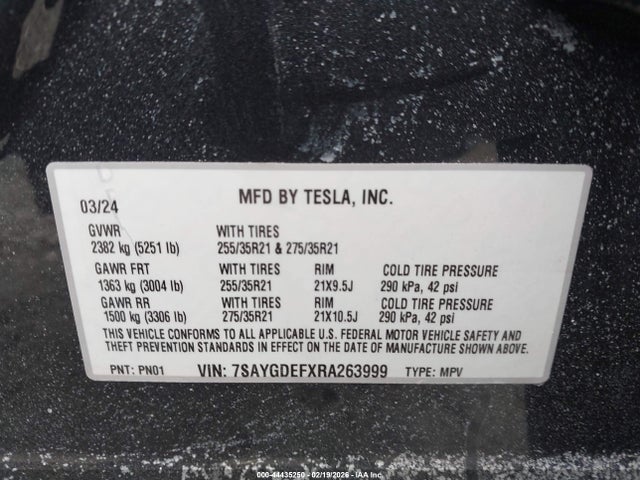 2024 TESLA MODEL Y 7SAYGDEFXRA263999 Photo 8