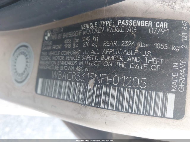 1992 BMW 325 WBACB3313NFE01205 Photo 8