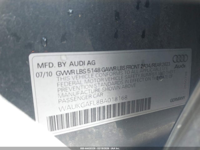 2011 AUDI S4 WAUKGAFL8BA018168 Photo 8