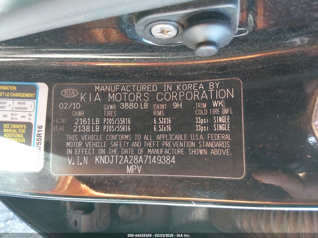 2010 KIA SOUL KNDJT2A28A7149384 Photo 8