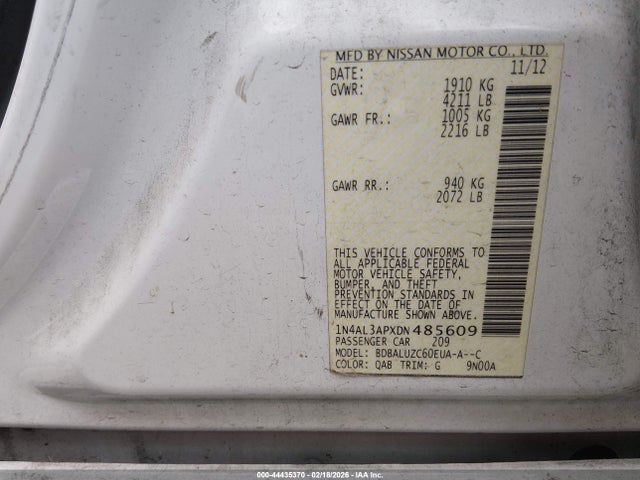 2013 NISSAN ALTIMA 1N4AL3APXDN485609 Photo 8