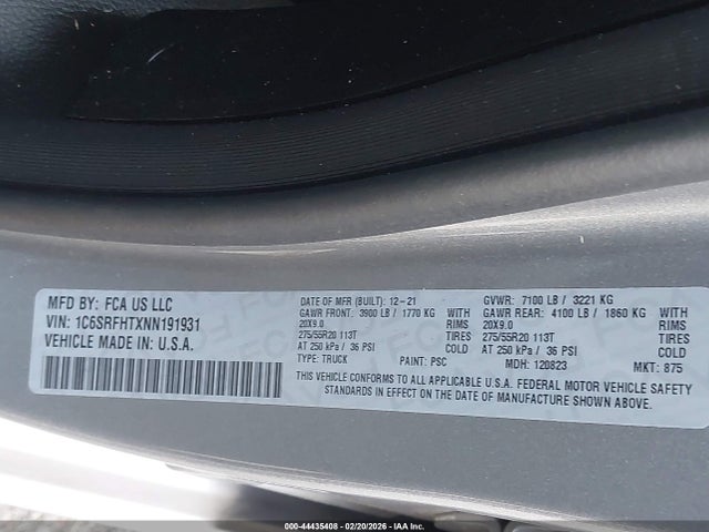 2022 RAM 1500 1C6SRFHTXNN191931 Photo 8