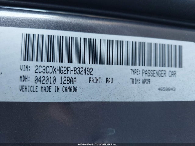 Dodge Charger Sxt 2015 2C3CDXHG2FH832492 Image 9