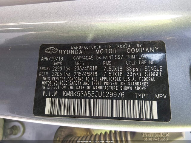 2018 HYUNDAI KONA KM8K53A55JU129976 Photo 8