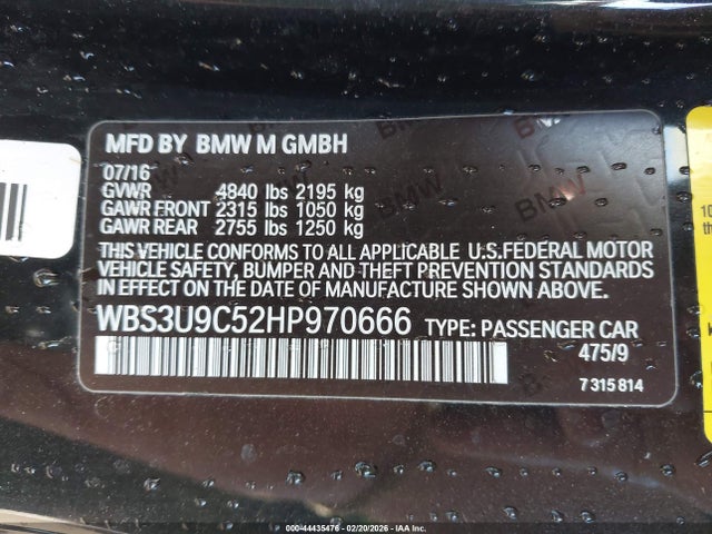 2017 BMW M4 WBS3U9C52HP970666 Photo 8