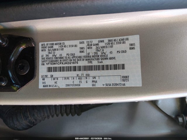 Ford F-150 Lariat 2018 1FTEW1CPXJKD21875 Image 9