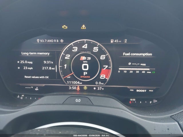 2017 Audi S3 2.0t Premium Plus მანქანა იყიდება აუქციონზე, vin: WAUB1GFF9H1066298, აუქციონის ნომერი: 44435598