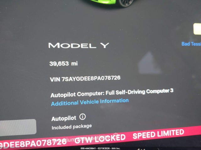 Aukcja sprzedaży 2023 Tesla Model Y Awd/long Range Dual Motor All-wheel Drive, vin: 7SAYGDEE8PA078726, numer aukcji: 44435641