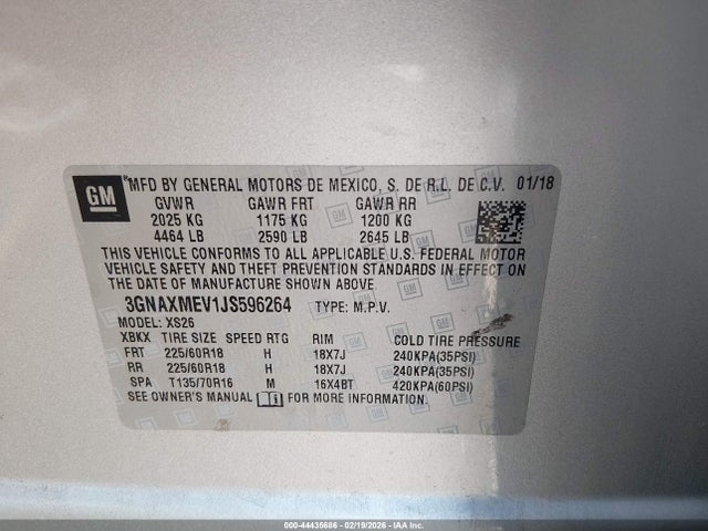 Chevrolet Equinox Premier 2018 3GNAXMEV1JS596264 Image 9