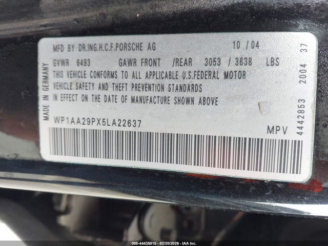 2005 PORSCHE CAYENNE WP1AA29PX5LA22637 Photo 8