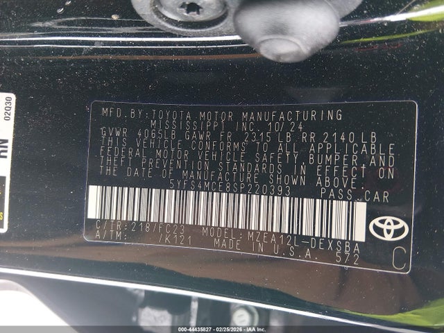 5YFS4MCE8SP220393 Toyota COROLLA SE