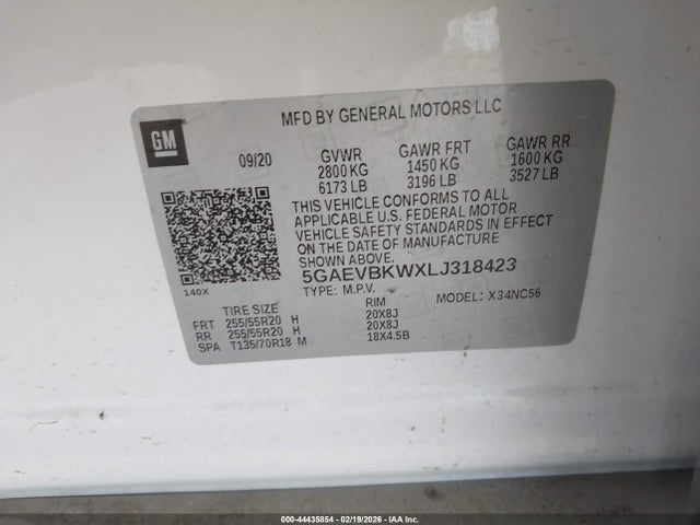 2020 BUICK ENCLAVE 5GAEVBKWXLJ318423 Photo 8